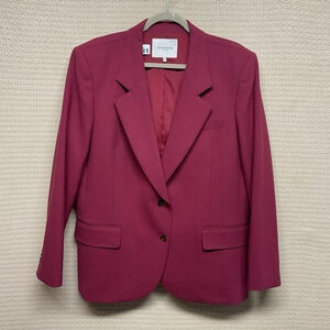 Lafayette 148 Stretch Wool/Elastane Two Button Office Career Blazer Women 18